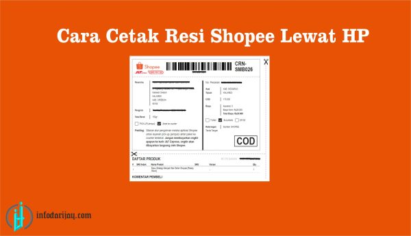 Cara Cetak Resi Shopee Lewat HP