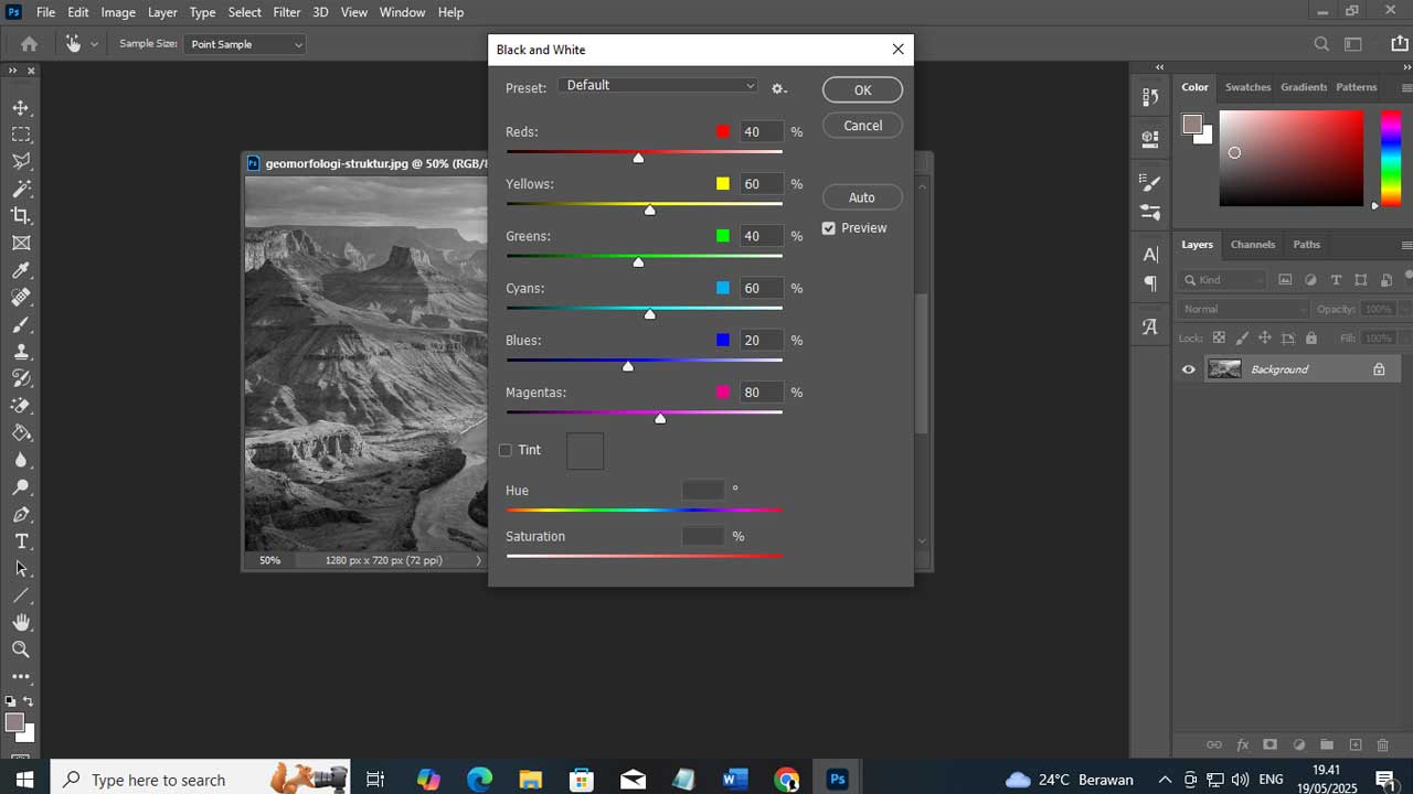 Fitur Black White pada Adobe Photoshop untuk Hasil Editing Profesional