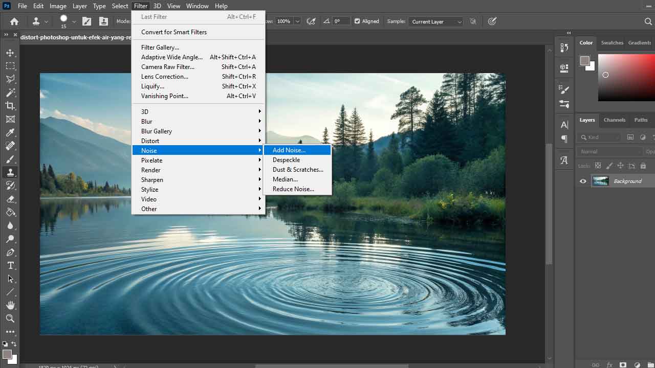 Filter Add Noise di Photoshop untuk Efek Visual yang Lebih Dinamis