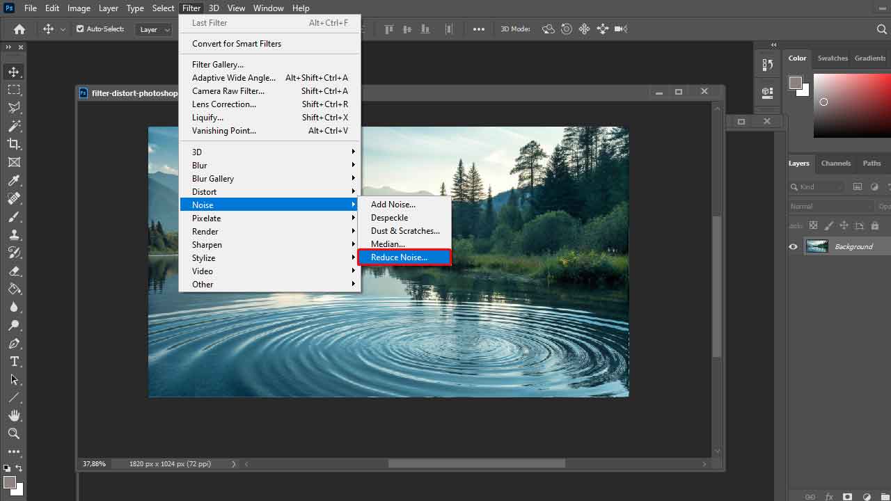 Filter Reduce Noise di Photoshop untuk Mengurangi Noise pada Gambar