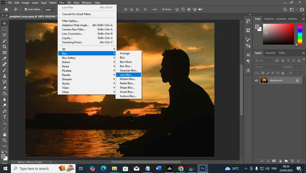 Panduan Lengkap Menggunakan Lens Blur pada Adobe Photoshop untuk Hasil Foto Lebih Profesional