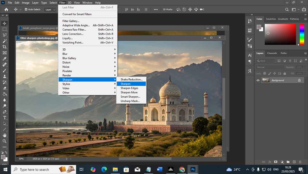 Mengoptimalkan Ketajaman Gambar dengan Filter Sharpen