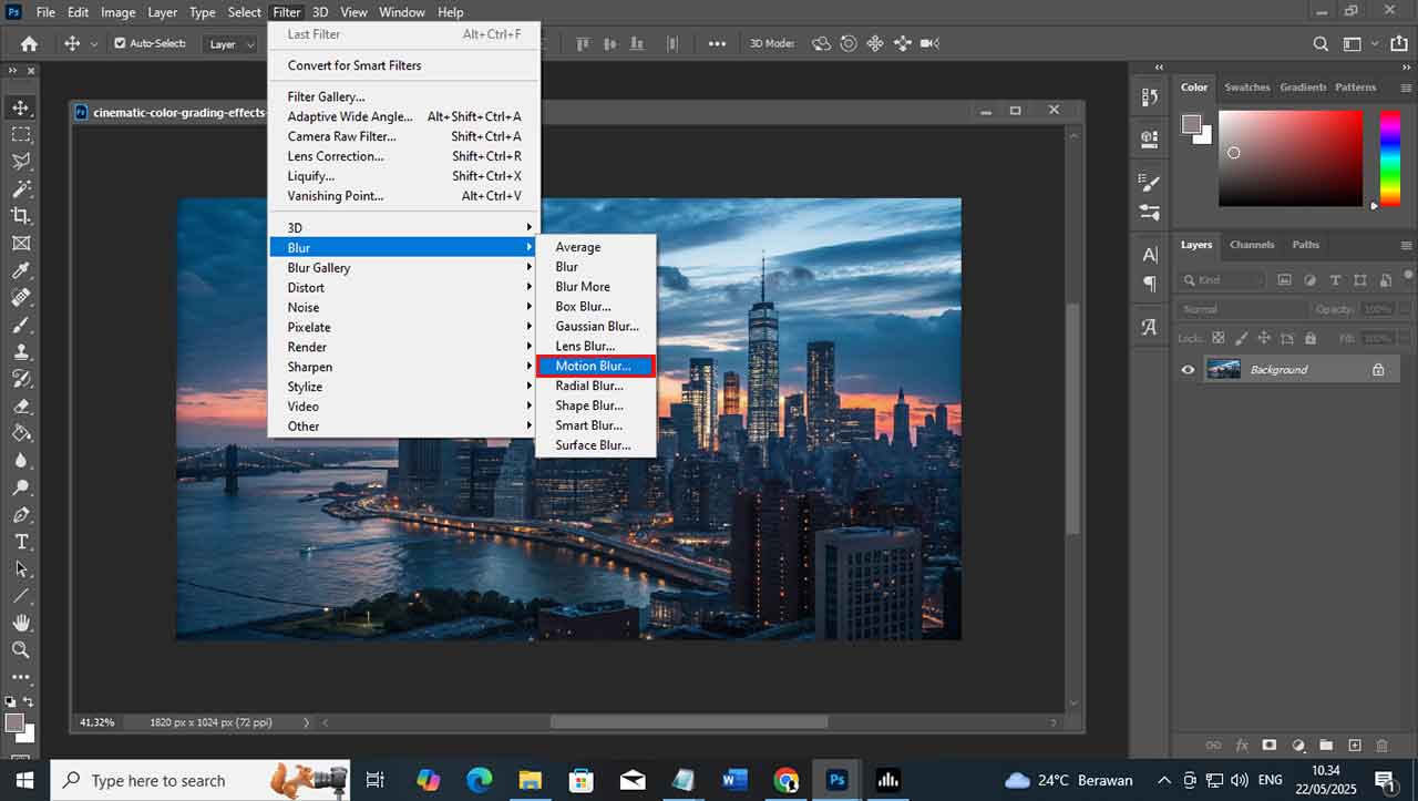 Menguasai Motion Blur pada Adobe Photoshop: Panduan Lengkap untuk Hasil Visual Dinamis