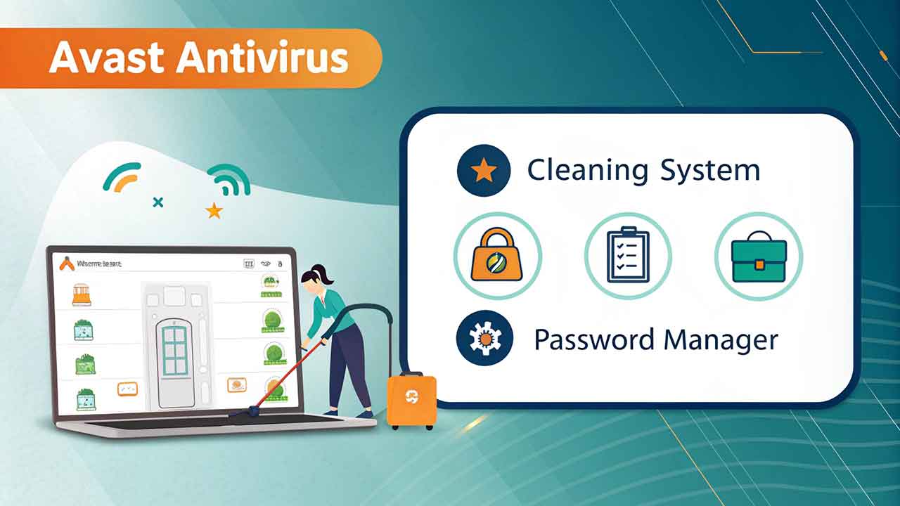 Fitur Pembersih Sistem dan Pengelola Kata Sandi pada Avast Antivirus
