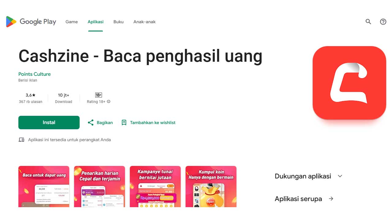 Aplikasi Cashzine: Cara Cerdas Dapat Uang Tambahan dari Membaca Berita