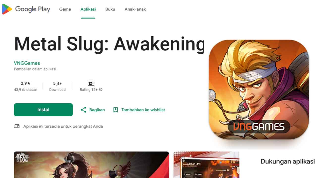 Aplikasi Game Metal Slug: Awakening – Nostalgia yang Dibalut Teknologi Modern