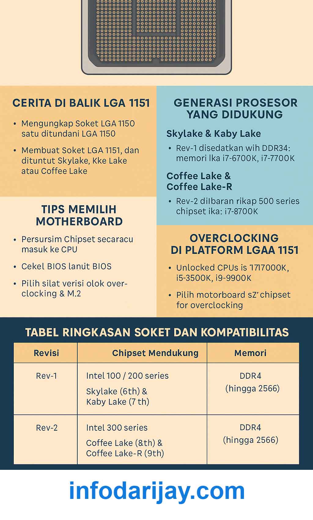 infografis Soket Intel LGA 1151