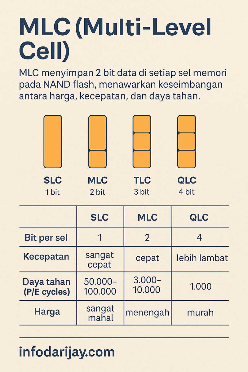 infografis MLC (Multi-Level Cell)